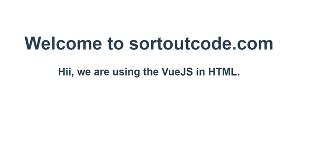 Use vue in html