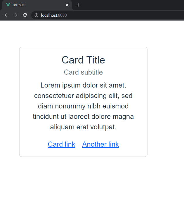 b-card Title,Text and Link vue-bootstrap